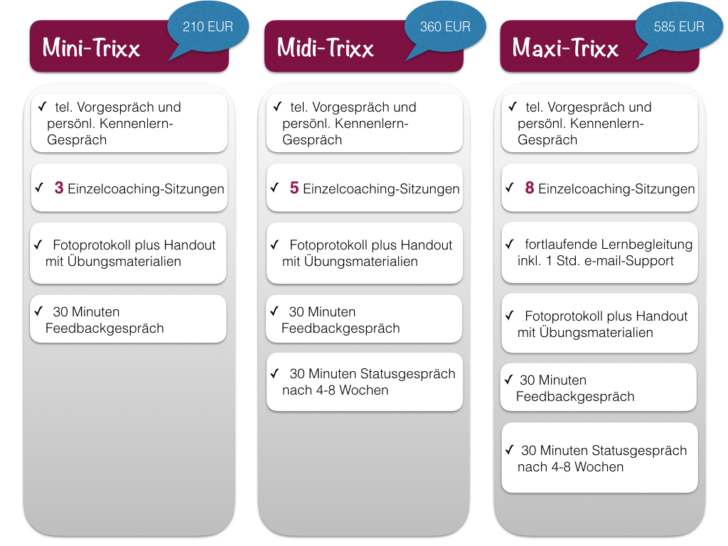 Diese Lerncoaching-Pakete können Sie buchen